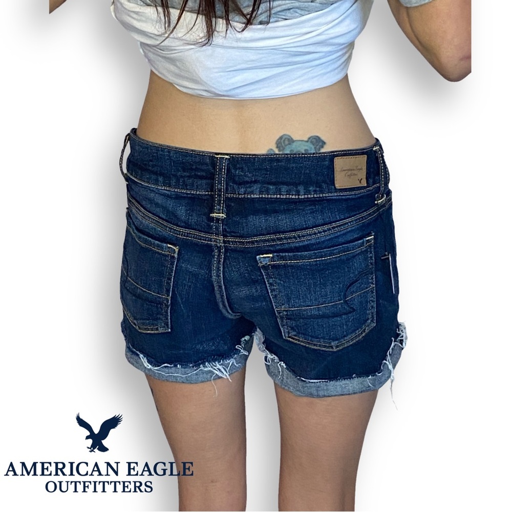 🟢 American Eagle Blue Jean Shorts Size 4 (TF-B-5)